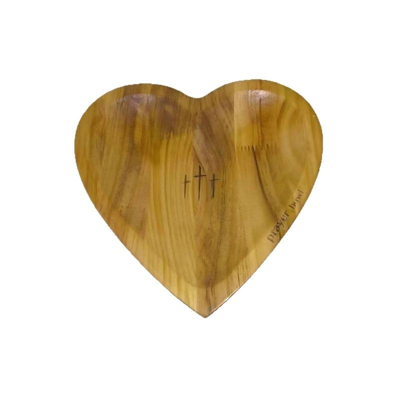 Halloween Heart-shaped Prayer Bowl Decoration, A High-end and Niche Gift, A Heart-shaped Wooden Handicraft