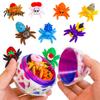 Collectible Spider Toys Halloween Figurine, 3D Printed Articulated Joint with Glow Spooky Home Decorations in Dark Eggs, Decor for Party, Sensory