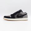 HJ4360-001 Nike Air Jordan 1 Low Dark Black Denim Light Smoke Grey Sail (Men's)