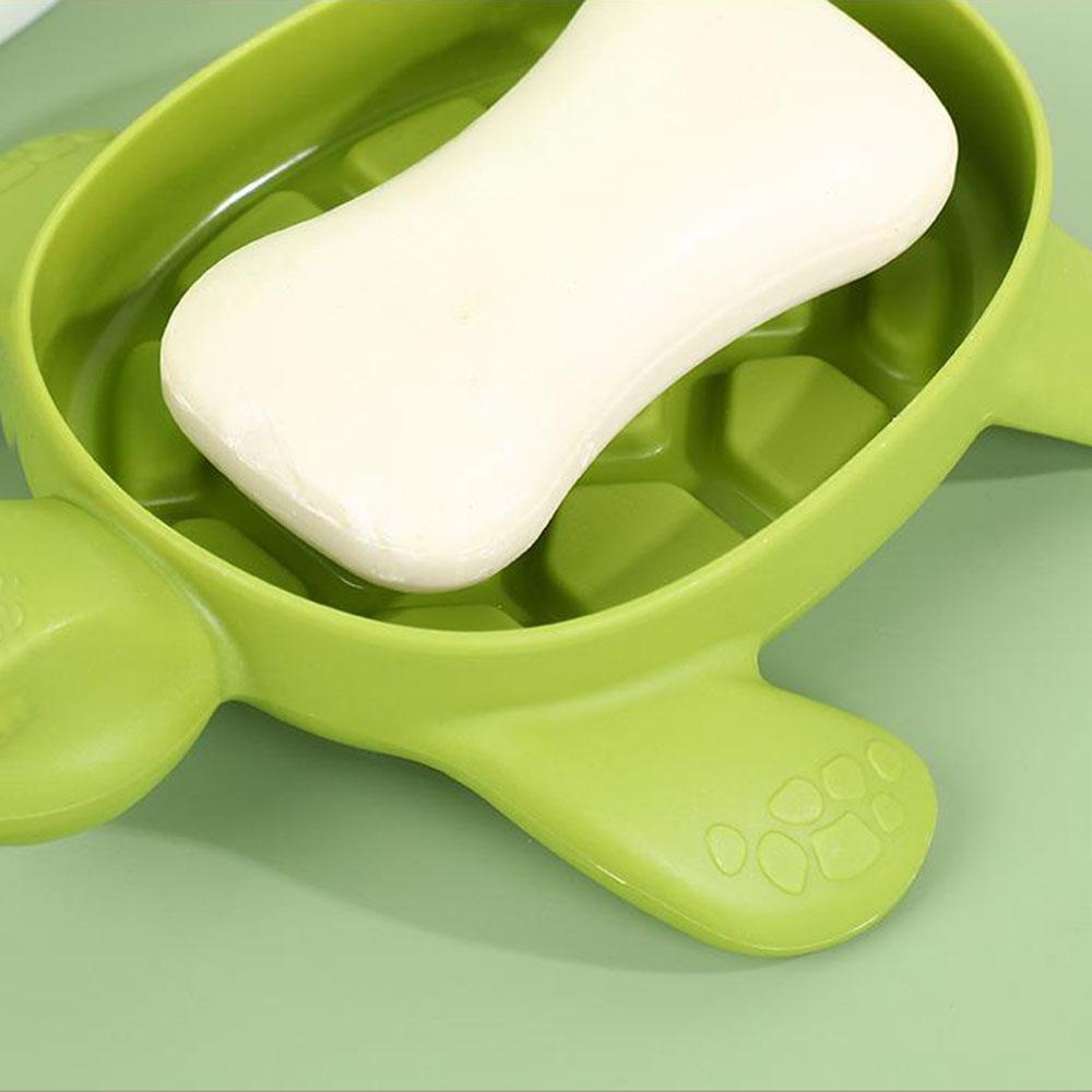 Cartoon Turtle Soap Box, Cute And Creative Soap Box, Sink, Household Green Super Cute Drain Rack.