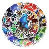 50 Pcs Trendy Waterproof Dragon Stickers, Perfect for Luggage and Laptops