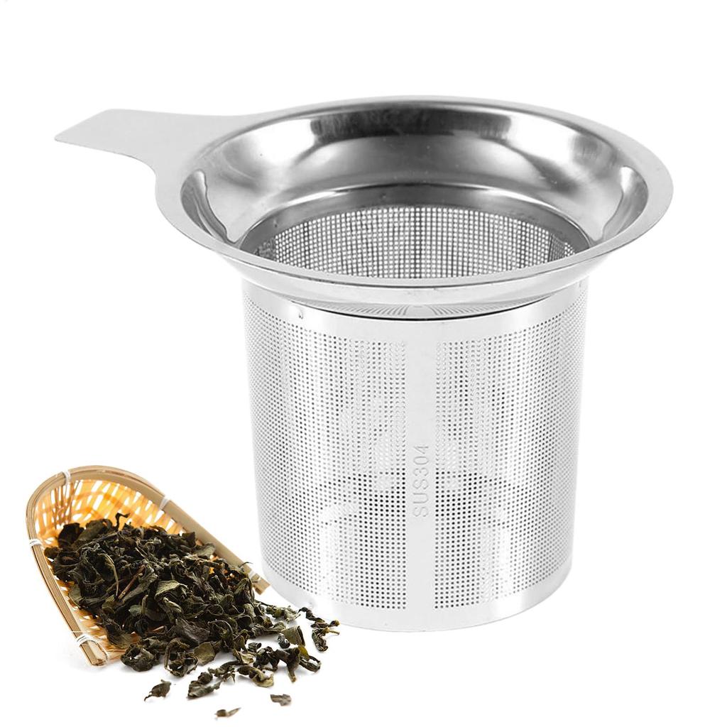 Stainless Steel Tea Filter Baskets Mesh Cup Strainer Funnel Filter Tea Handle Tea Filter Reusable Infuser Tea Accessories