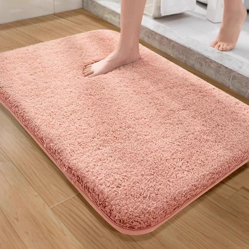 Japanese-Style Bathroom Floor Mat, Absorbent Door Mat, Quick-Dry Foot Mat, Non-Slip Toilet Carpet, Restroom Mat