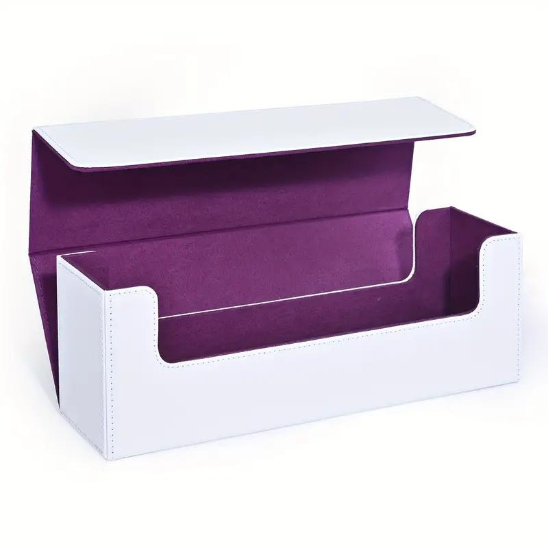 Aufbewahrungsbox für Sammelkarten, fasst 600+ einfachhüllige Karten, TCG-Kartenbox aus PU-Leder, geeignet für Magic-Spielkarten, Sportkarten.