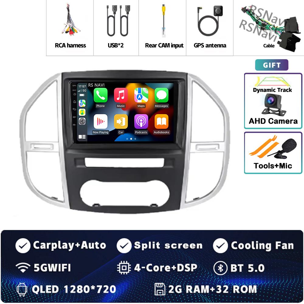 

Android 14 Carplay для Mercedes Benz Vito 3 W447 2014 - 2020 GPS-навигация Мультимедиа Видео Автомобильное радио Стерео DSP Головное устройство 2din