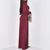Elegant Solid Color Long Sleeve Hip Skirt Dress for Women 2025 Autumn