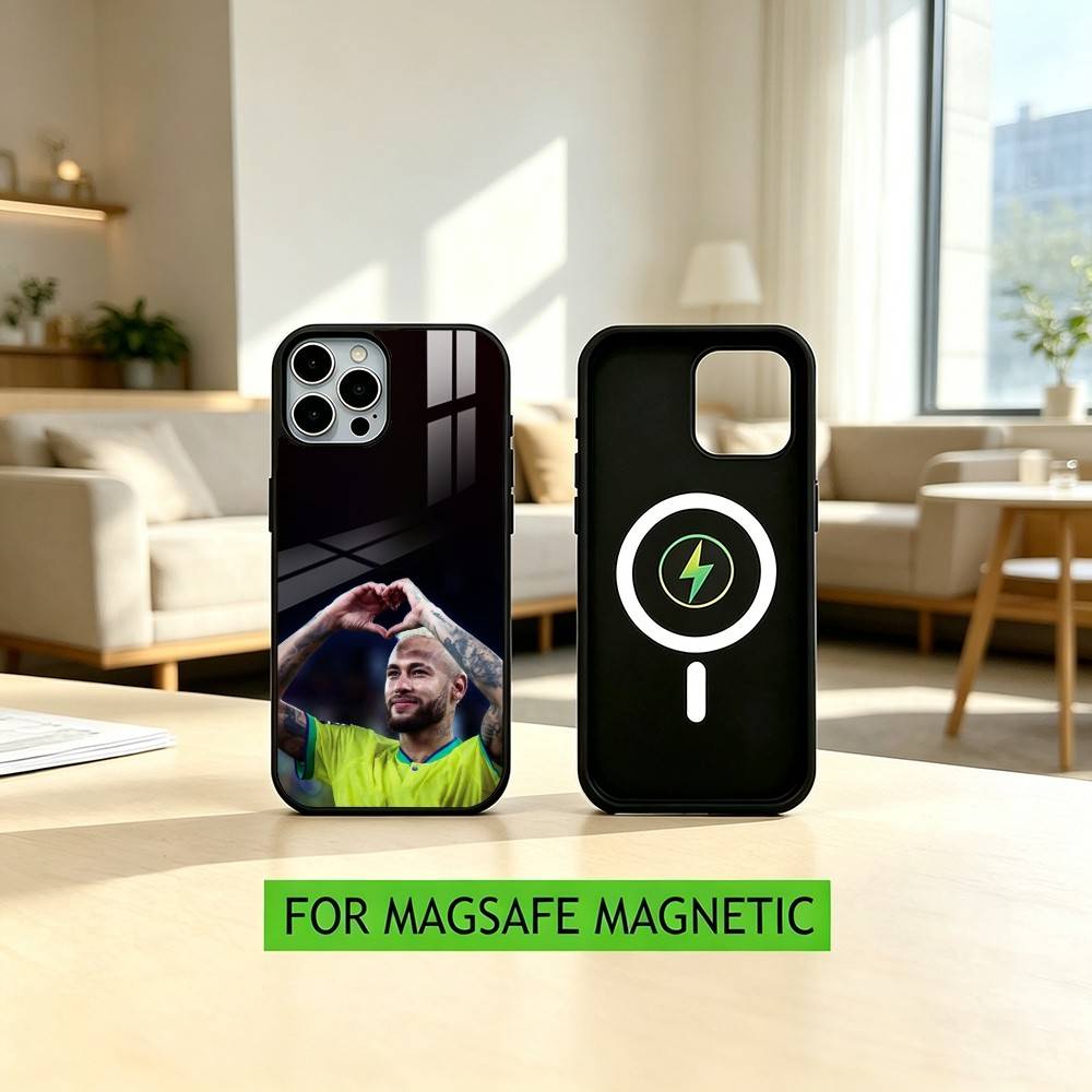 N-Neymar J-jr Fußball 10 Handyhülle Für iPhone17,16,15,14,13,12,11 Plus,Pro Magnetisch mit Magsafe Kabelloses Laden