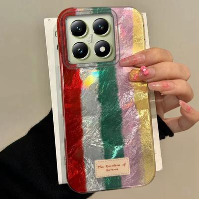 Barevný prošívaný mřížkový vzor Dámský kryt na telefon pro Xiaomi 13T 14T 11 Lite NE Poco X5 M6 Pro X6 X7 X3 Pro NFC C65 C61 M5S