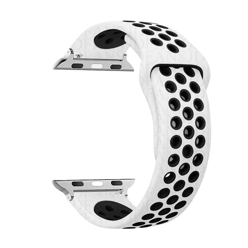 

Спортивный ремешок-петля Для ремешка для Apple Watch Ultra 2 49 мм 44 мм 40 мм 41 мм 45 мм 42 мм 38 мм Силиконовый браслет для iwatch серии 9-8-7 6 5 4 SE 42 44 45 49 mm M-L