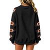 Women's Casual Neck Sweatshirt with Rugby Print