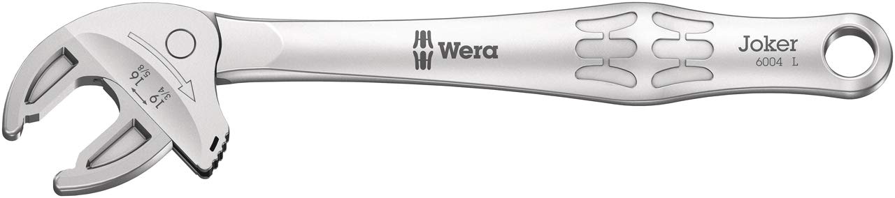 

Wera 05020101001 Автоматический регулировочный гаечный ключ с храповым механизмом Joker 6004 L Японский импорт | 16-19×5/8-3/4 ×224 мм [Обычный продукт]