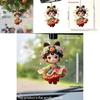 Cute Ancient Costume Girl Pattern Acrylic Pendant For Creative Auto Accessories