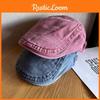 Classic Washed Water Cotton Beret Hat With Sunshade And Design Breathable