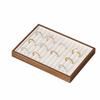 Velvet Ring Earring Holder 28 Grids Jewelry Display Tray Wood Rings Tray  Jewelry Storage Box