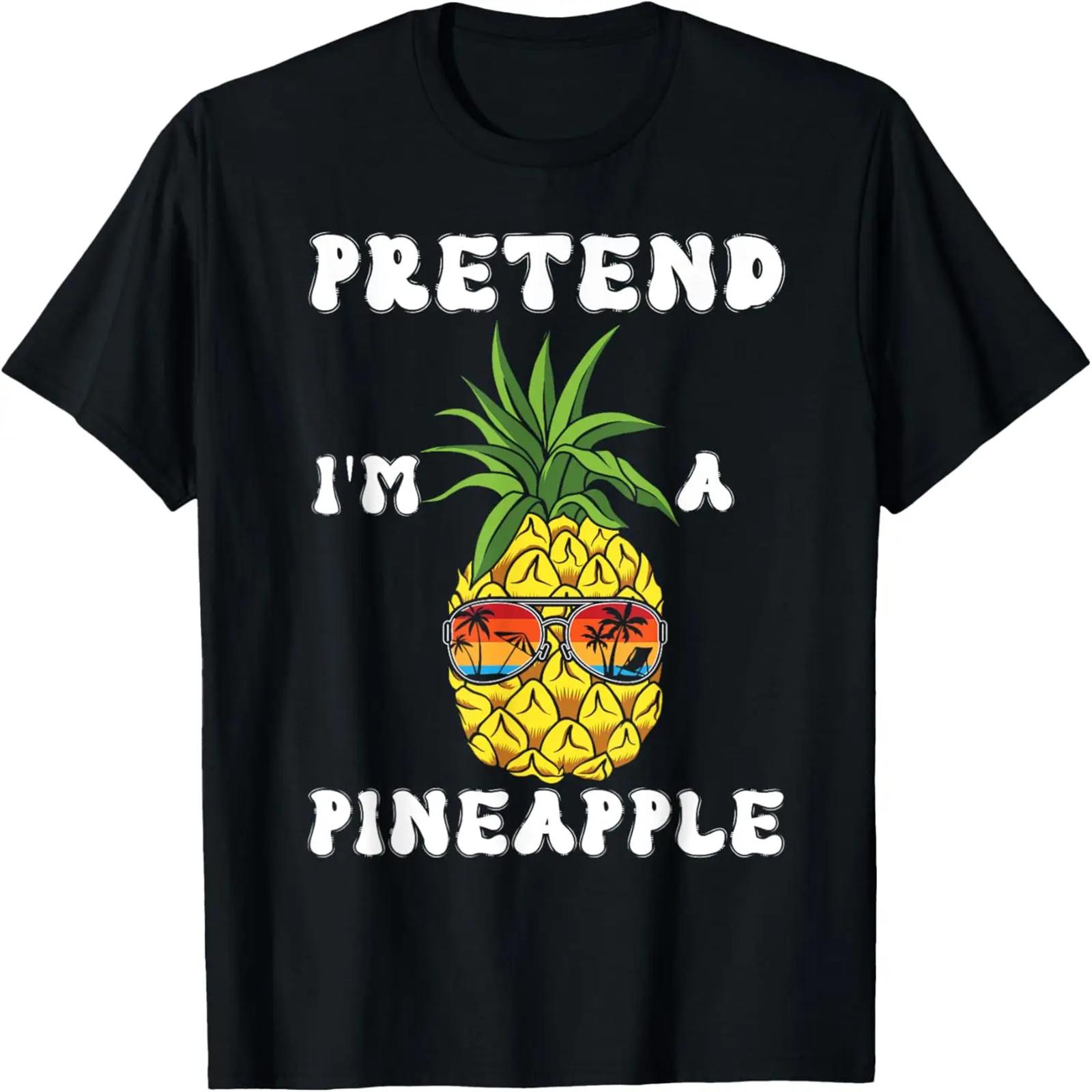 Vintage retro funny Pretend I m A Pineapple T-Shirt(2) S