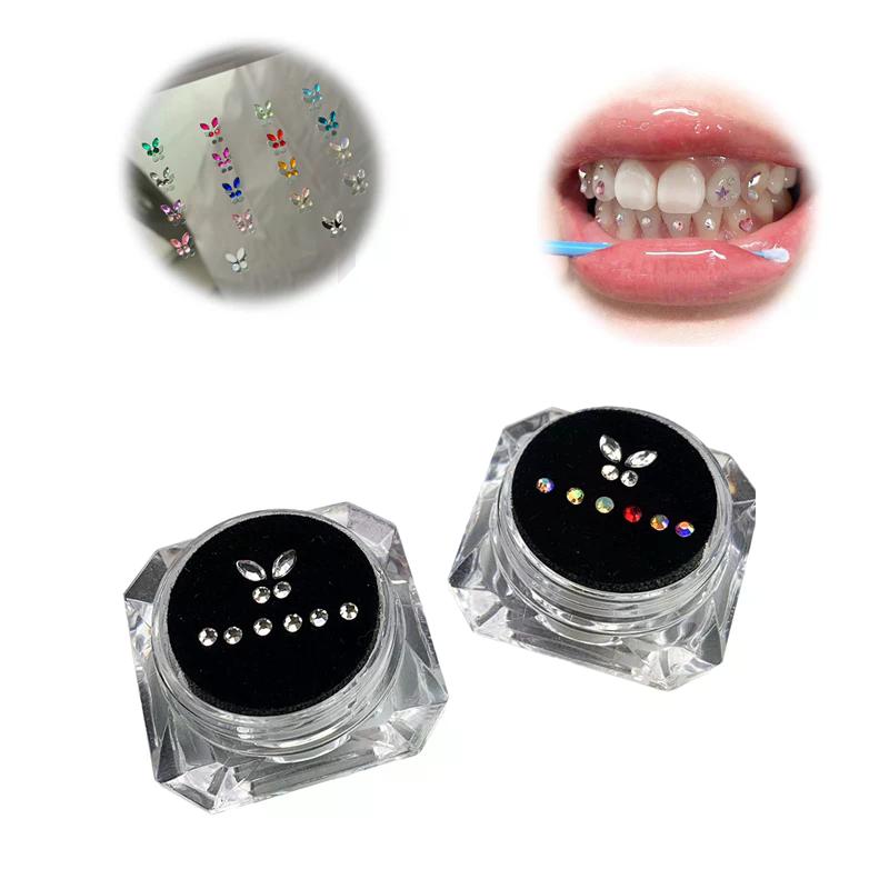 10 Piezas Strass Para Cuidado Dental Fresas Material Dental Blanqueamiento Dental Dentadura Acrílico Cristal Adorno Higiene Bucal Diente