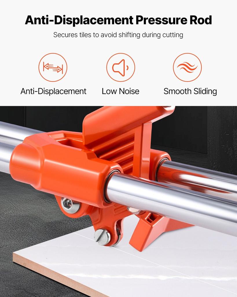 430mm Manual Tile Cutter for Wall & Polished Tiles,Double Rails for Precise Cutting, Tungsten Carbide Wheel,Non-Slip Handle,Anti-Displacement Pressure