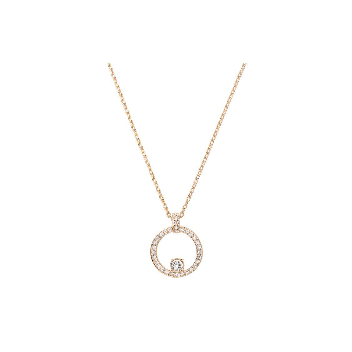 Swarovski Creativity Circle Elegant Imitation Crystal Necklace Women necklace Rose-Gold 5202446 Box (Random Color)