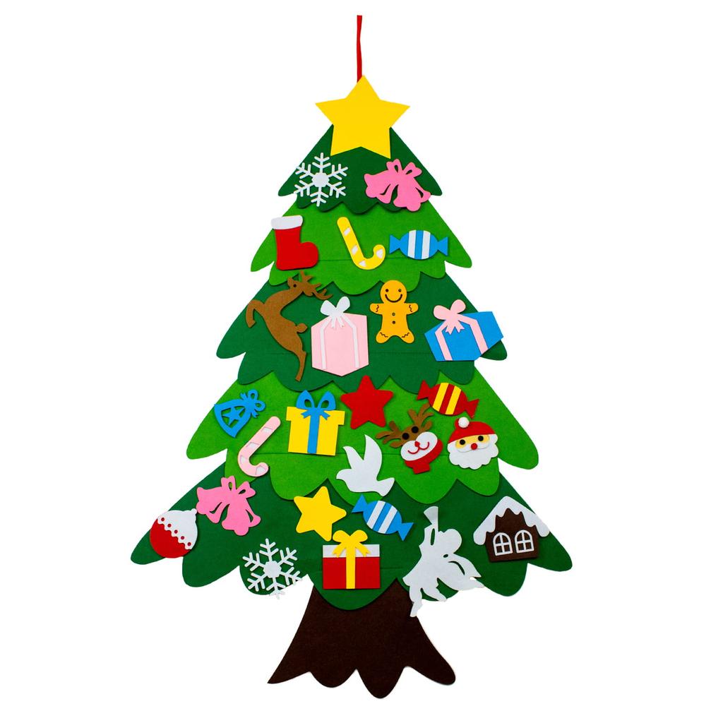 Felt Christmas tree with ornaments toy gift Christmas for children creative diy