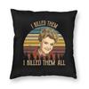 Mord ist ihr Hobby Ich habe sie getötet Quadratischer Kissenbezug Polyester Leinen Samt Kreativ Reißverschluss Dekorative Sofa Sitzkissenbezug