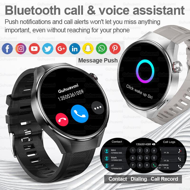 New HD Bluetooth Call GPS Tracker Smart Watch Heart Rate Blood Oxygen Health Monitor IP68 Waterproof Sports SmartWatch Men