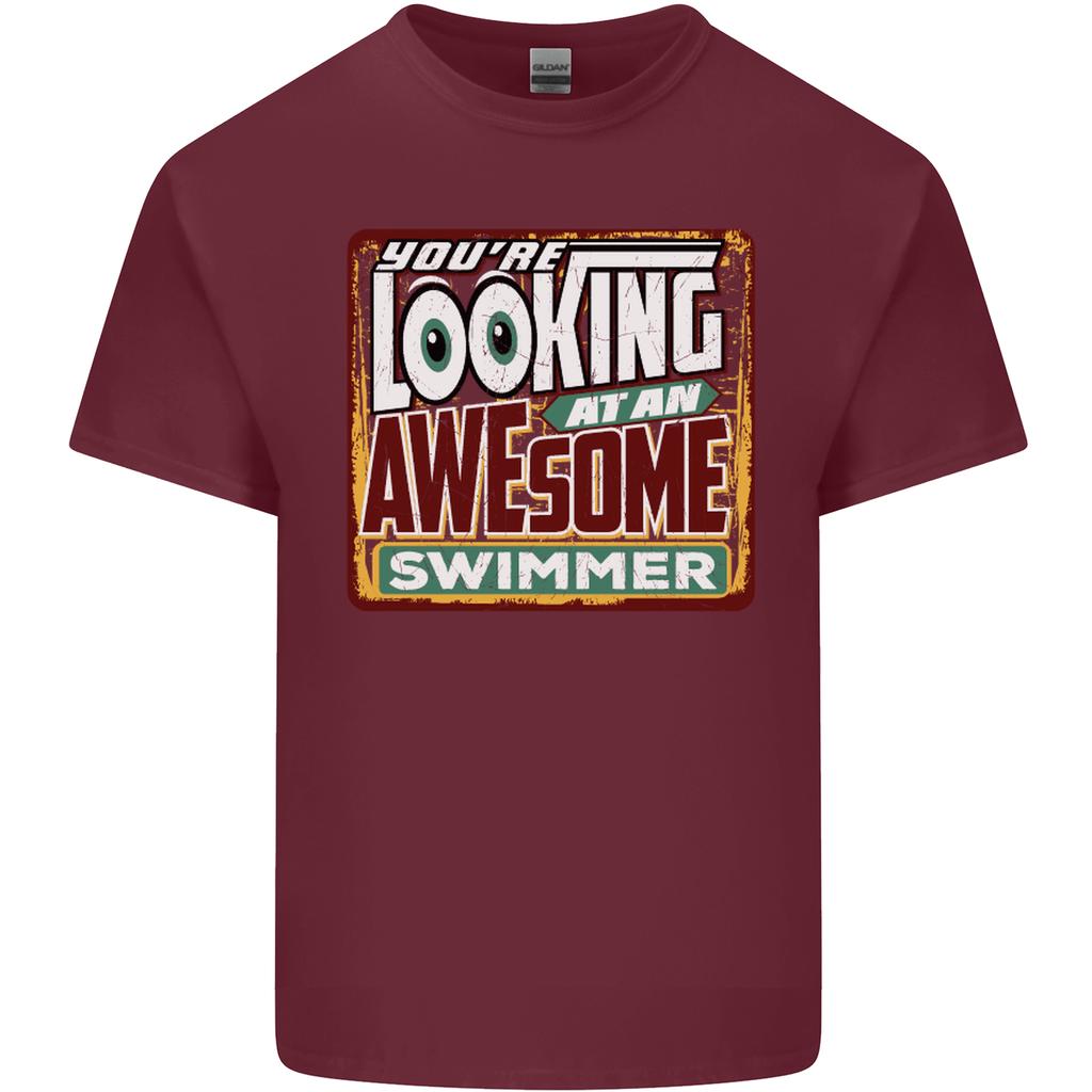 Youre Looking At an Awesome Swimmer Unisexs Light Cotton TShirt