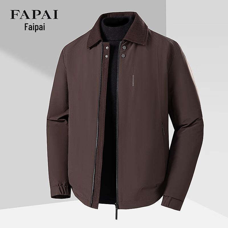 FAPAI Men's Corduroy Collar Cotton Jacket