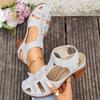 Anti-slip Women's Platform Sandals, Large Size, Thick Heel, Round Toe, Casual Shoes