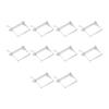 10PCS 70mm Trailer Coupler Pin Silver Galvanized Iron Quick Latching Square Safety Heavy Duty Locking Pin For Mowers