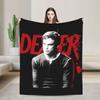 Dexter Morgan Blood Never Lies Knitted Blankets Flannel  Lightweight Thin Throw Blanket for Bedroom Sofa Bedspread