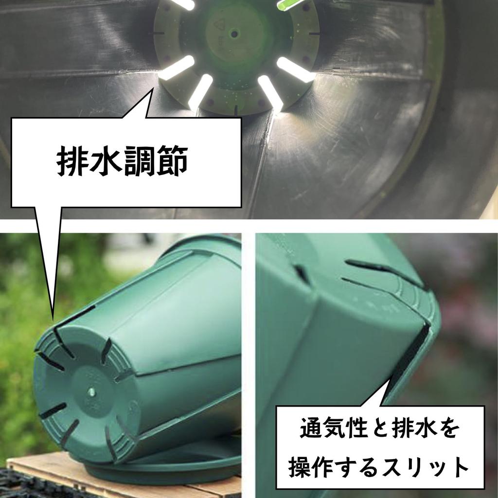 ASPALAND Slit Plastic Flower Prevents Root Comes with Bottom for Set of 5 Pots, Pots, Rot, Plate, Houseplants, Flowers, (Size 5)