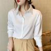 Anti Wrinkle White Shirt for Female College Students, Wrinkle Free and Iron Free Workwear, Thin Design, Spring and Summer Korean Version, Niche Shirt