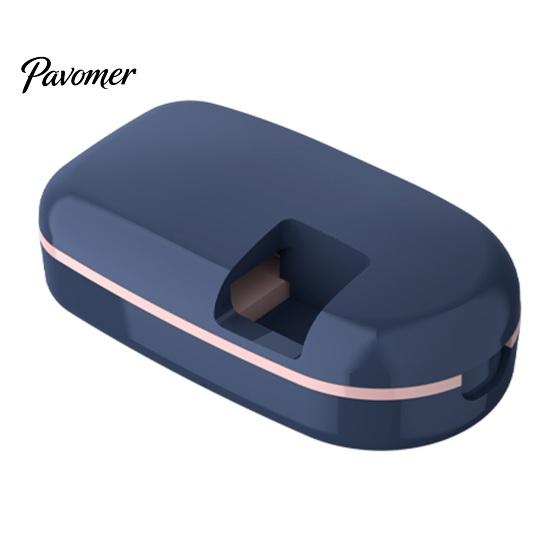 Compact Pill Divider for Purse Cutter Splitter Small And Tiny Pills, Portable Tablet Grinder, Medicine Organizer Daily Dose with Storage Compartment