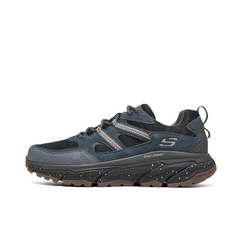 Skechers D LUX JOURNEY Men Synthetic Leather Outdoor Shoes Navy Blue 237417-NVMT 39.5