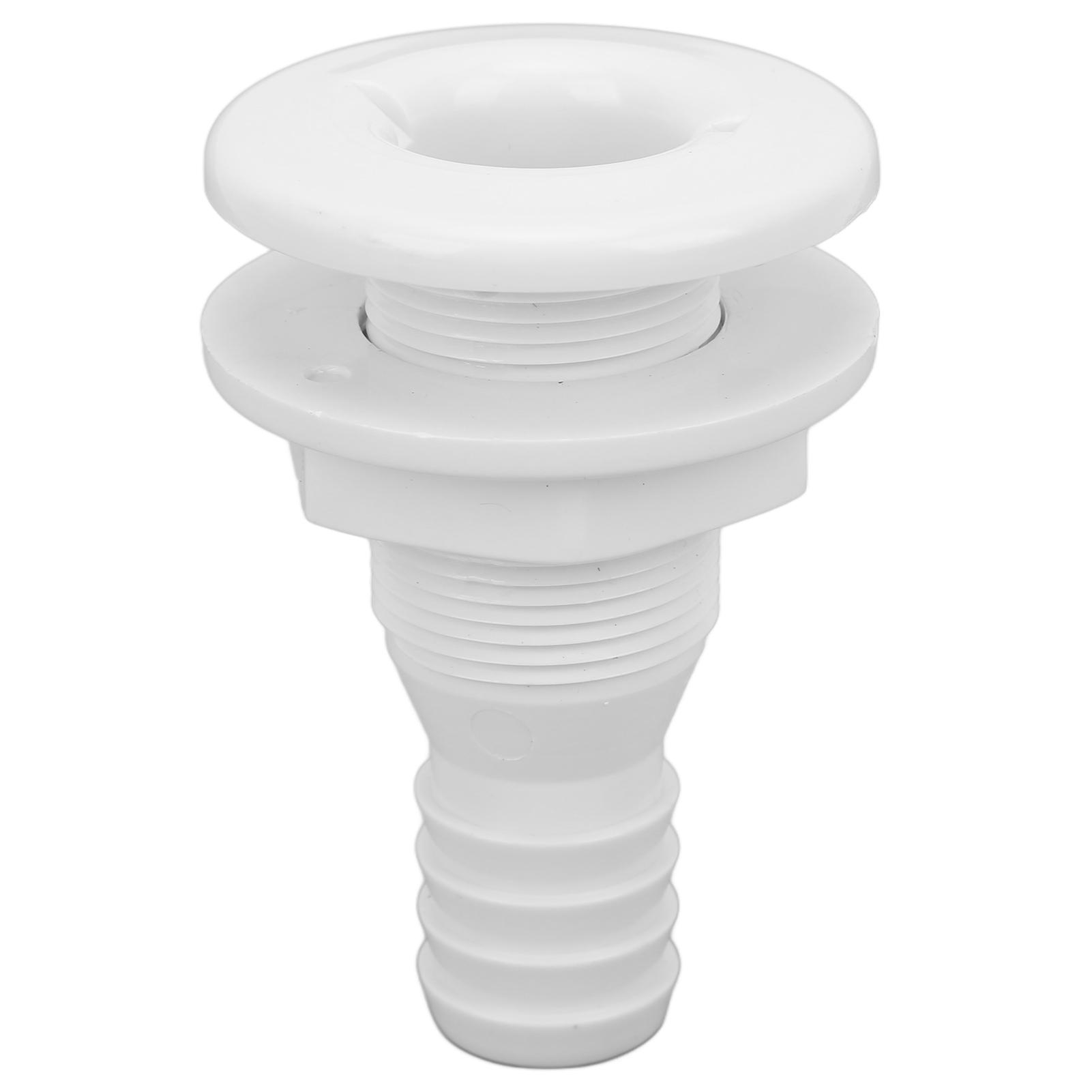 1in Thru Hull Fitting ABS Straight   Resistant Hose Connection Accessory for Boats Marines