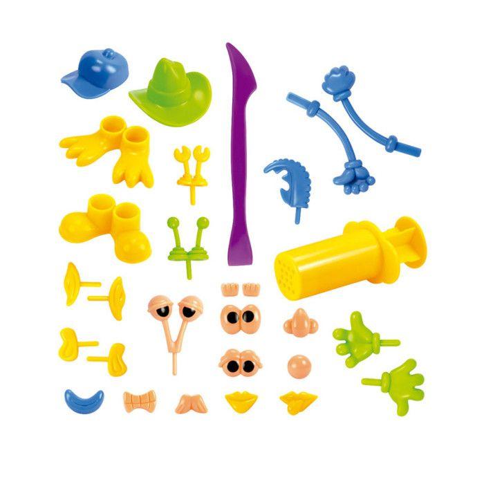 Jouet créatif - milan - coffret pâte à modeler monsieur heureux - enfant 3 ans et plus - multicolore et bleu