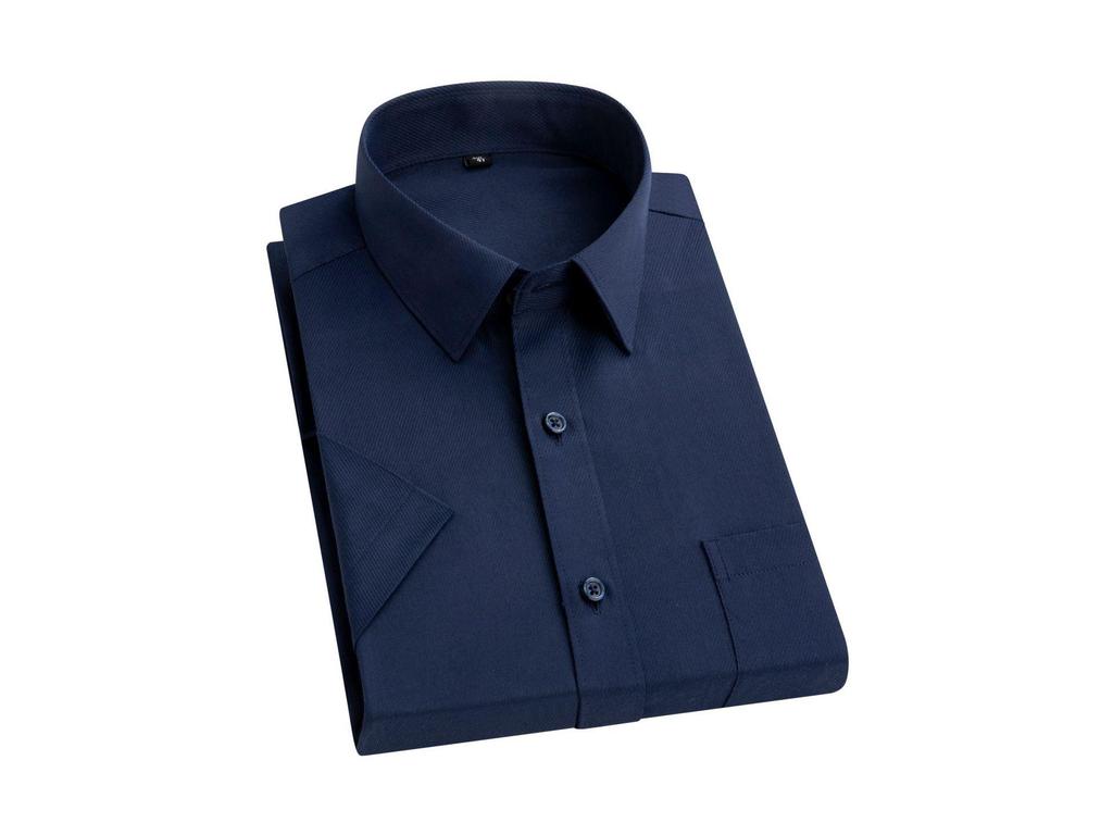 2025 Men's Business Short Sleeve White Shirt - Summer Plus Size Workwear