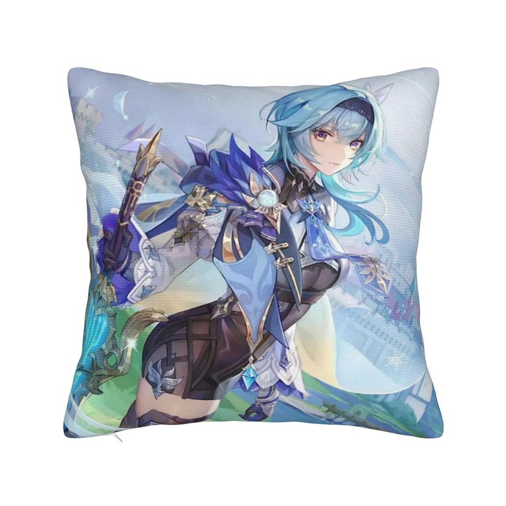 Genshin Sucrose Pillowcase Printed Fabric Cushion Cover Decorations Kawaii Game Anime Online Games Pillow Case Cover Home Zipper
