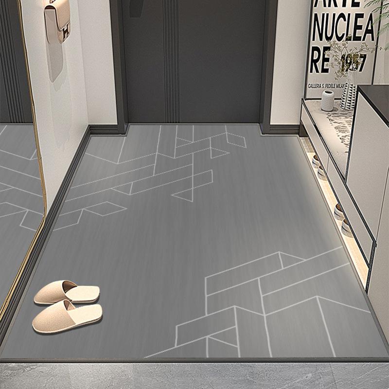 Home Floor Mat Advanced Sense Entrance Door Crystal Velvet Floor Mat Household Cutting Door NonSlip Foot Pad