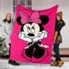 Minnie Mouse Flannel Fleece Blanket Cozy Warm Throw Blanket For Couch Bed Travel All Season Use