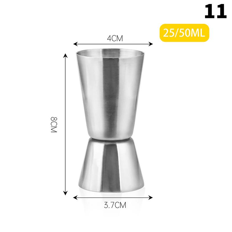 1 Pezzo 15/30ml o 30/60ml Bicchiere Dosatore Cocktail in Acciaio Inossidabile Doppia Testa Bicchiere Dosatore Alcolico Bicchiere Misurino Bar Once Articoli per la Cucina