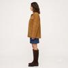Veste Élégante pour Femme en Daim Véritable Cuir d'Agneau Marron Camel Faite à la Main
