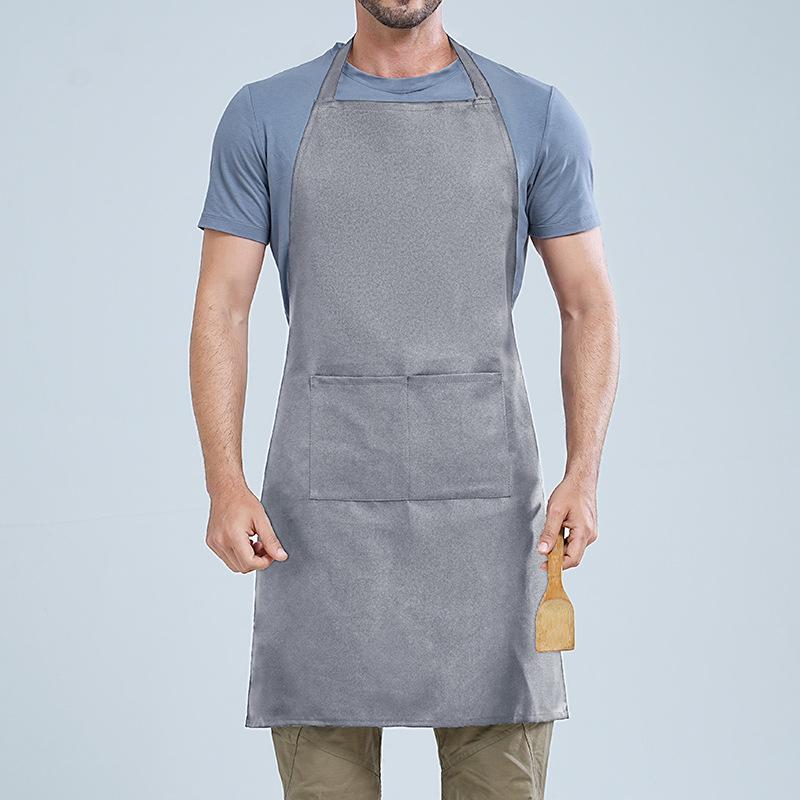 Korean-Style Custom Logo Neck Apron for Baking, Kitchen, Restaurant, and Coffee Shop