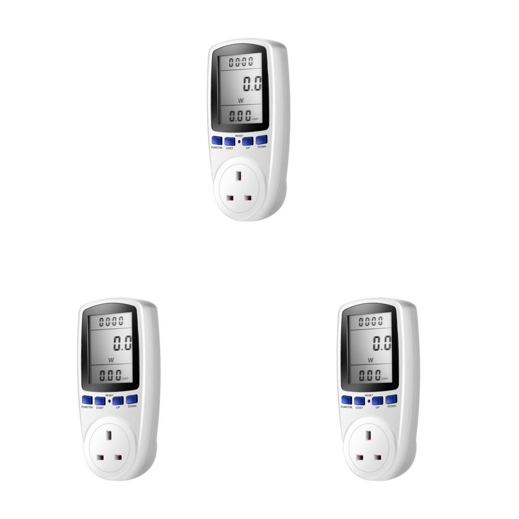 Uk Plug Digital Voltage Wattmeter Power Meter For Household Energy Consumption