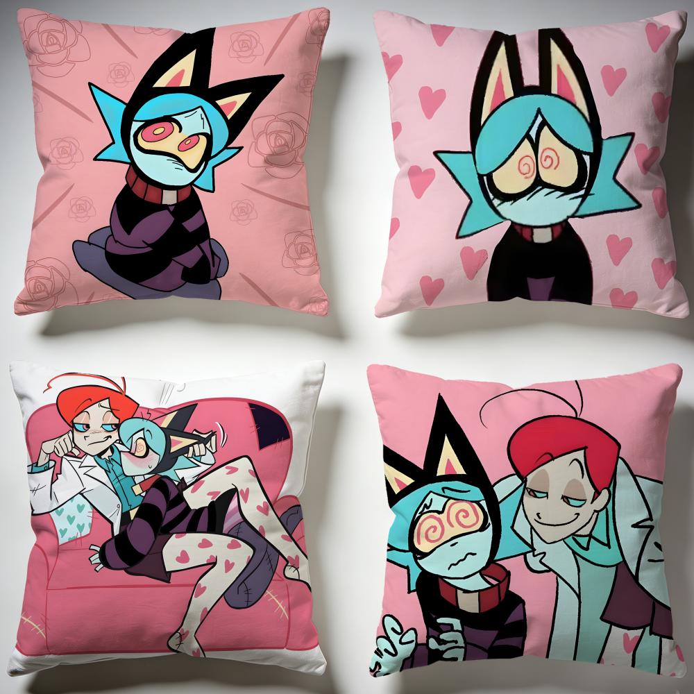 Stylish PPsycho Cutiesiou Cushion Cover Stylish Washable Pillow Cover Ideal for Couch Bedroom Car Decoration