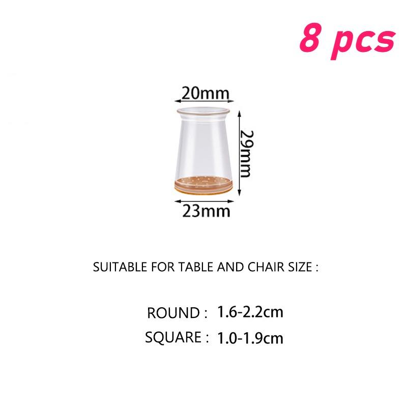 8/24pcs Silicone & Felt Chair Leg Floor Protectors - Anti-Scratch, Noise-Reducing Furniture Sliders for Protecting Hardwood/Tile Floors
