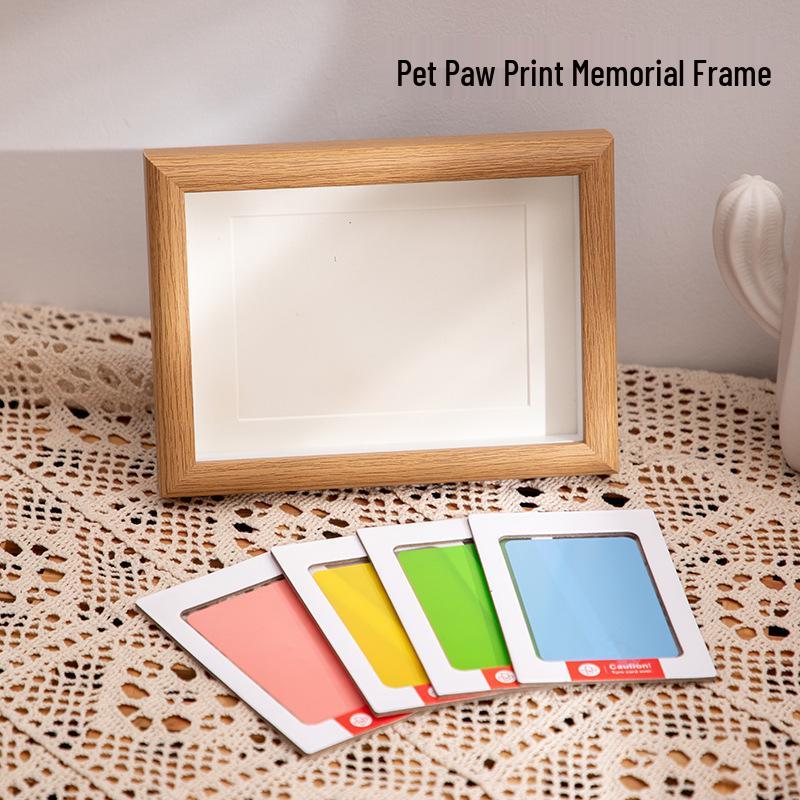Handprint & Paw Print Commemorative Frame - Tabletop Couple & Pet Keepsake