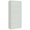 Filing Cabinet Light Grey 90 x 40 x 200 cm Steel