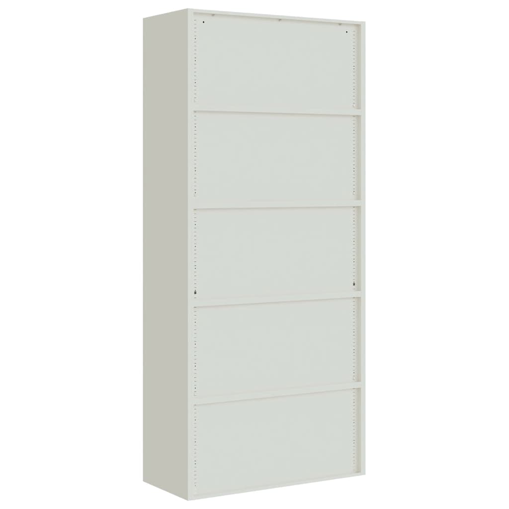 Filing Cabinet Light Grey 90 x 40 x 200 cm Steel