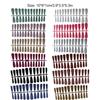 24 Pcs Fake Nails Shimmering Powder Full Cover Artificial Nail Tips ple Operation Extra Long Manicure Decoration
